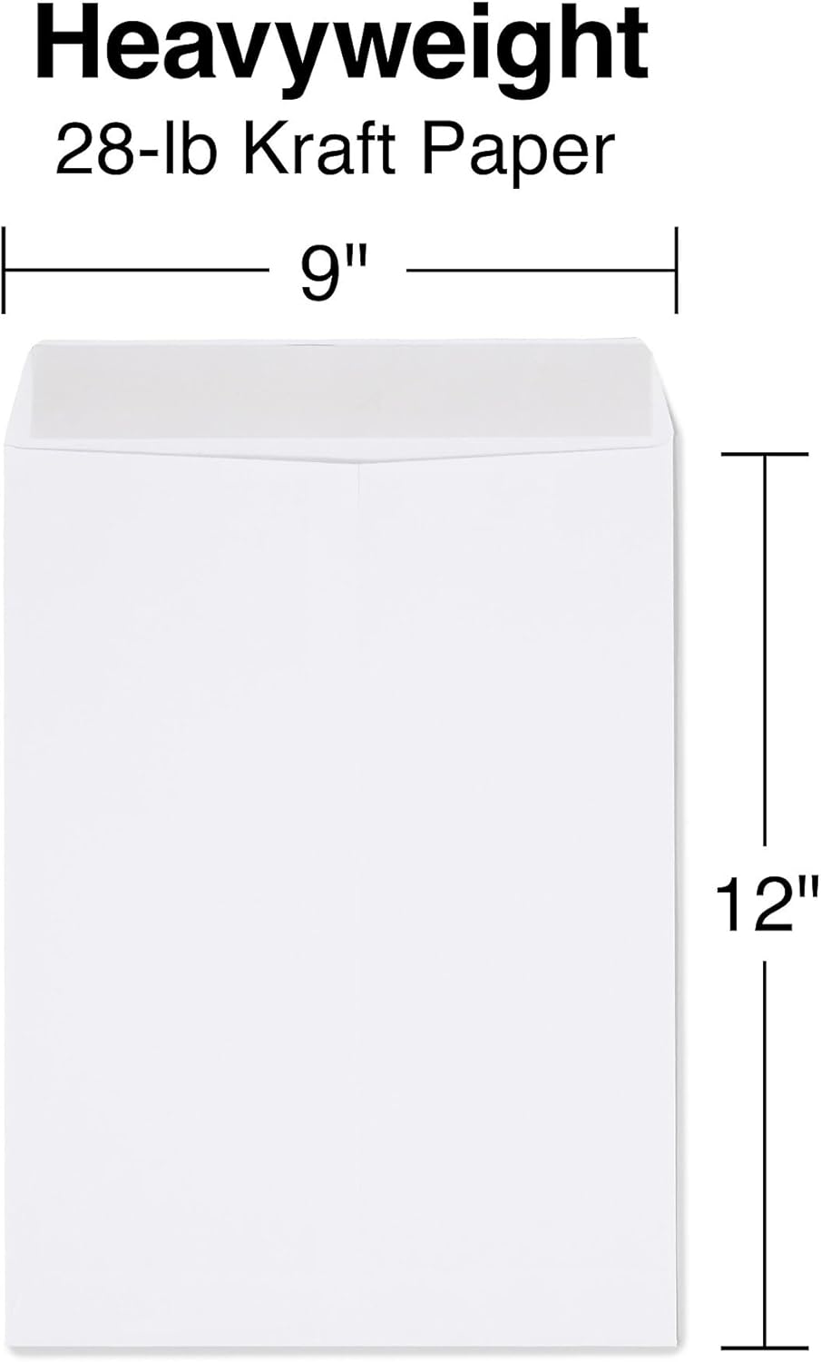 Staples 9 x 12 White EasyClose Catalog Envelopes, Self‑Seal Document Mailers, 200/Carton