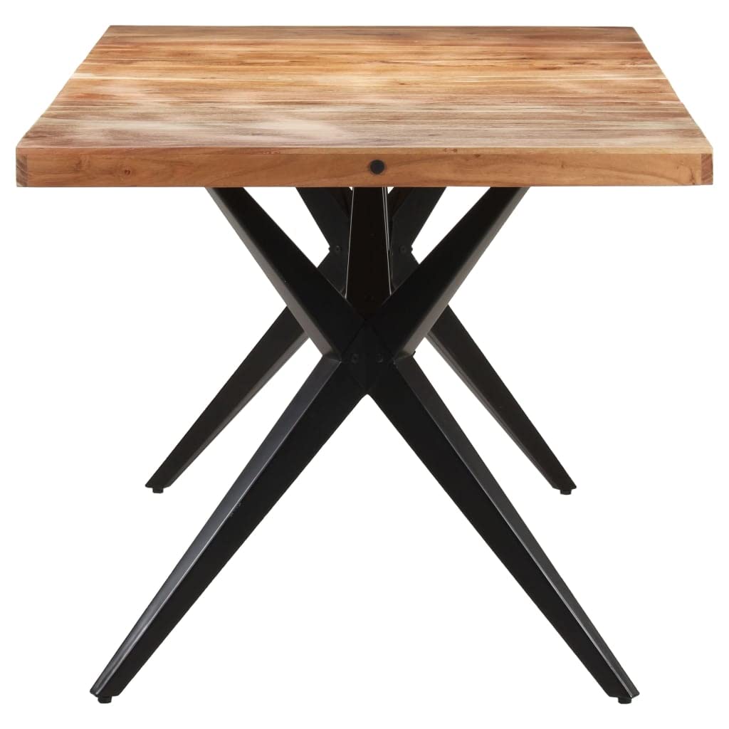 Fengshui Stół do jadalni z litego drewna akacjowego 160 x 80 x 76 cm
