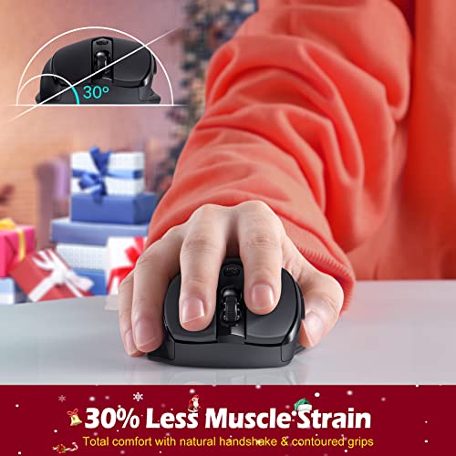 Wireless Mouse, D-09 Computer Mouse USB Cordless Mice for Laptop, Ergo Grips, Lightspeed 5-Level 2400 DPI, 16 Months Battery, Portable for PC Mac Chromebook (Black) - Image 4