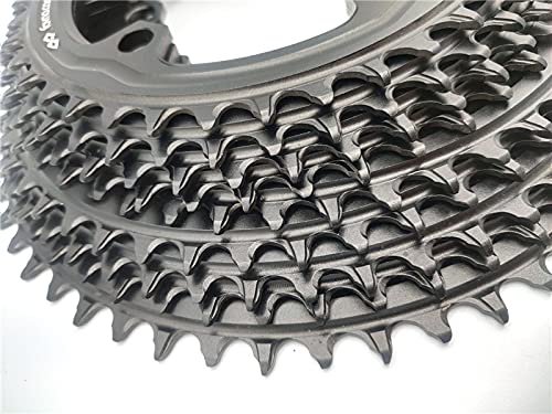 Plateau étroit-large 110BCD Pour Vélo – 50T à 58T, Alliage CNC, Noir/rouge, Pour VTT, Gravel Et Route