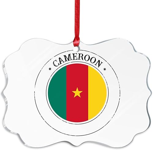 Vista 226 de Guatemala - Adornos acrílicos de Navidad, regalo de recuerdo de ciudad patriótica, adorno para árbol de Navidad, bandera nacional de Guatemala