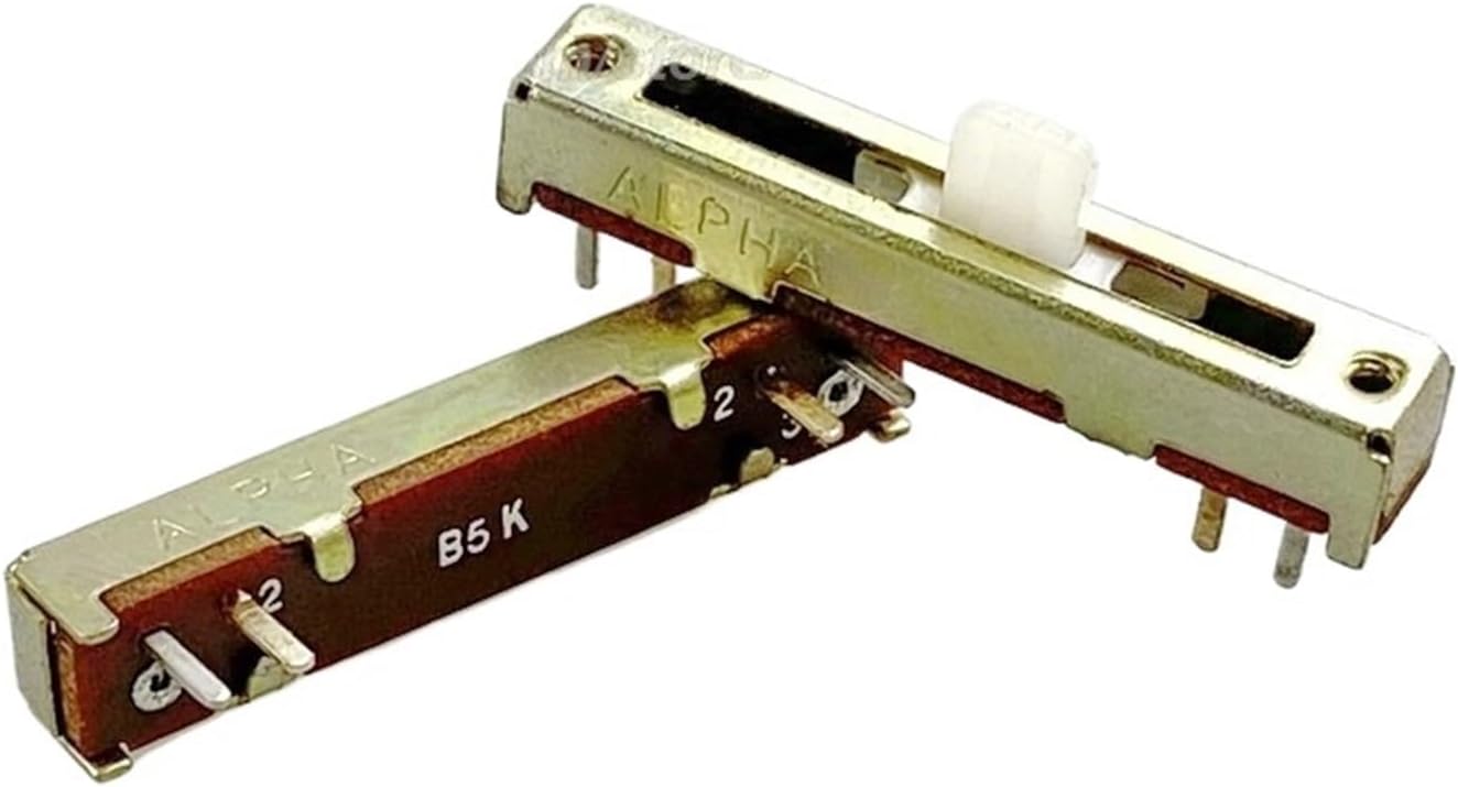 2Pcs/Lot 35mm B5K 4-pin Single Straight Slide Potentiometer Mixer Sound and Light Adjusting Fader