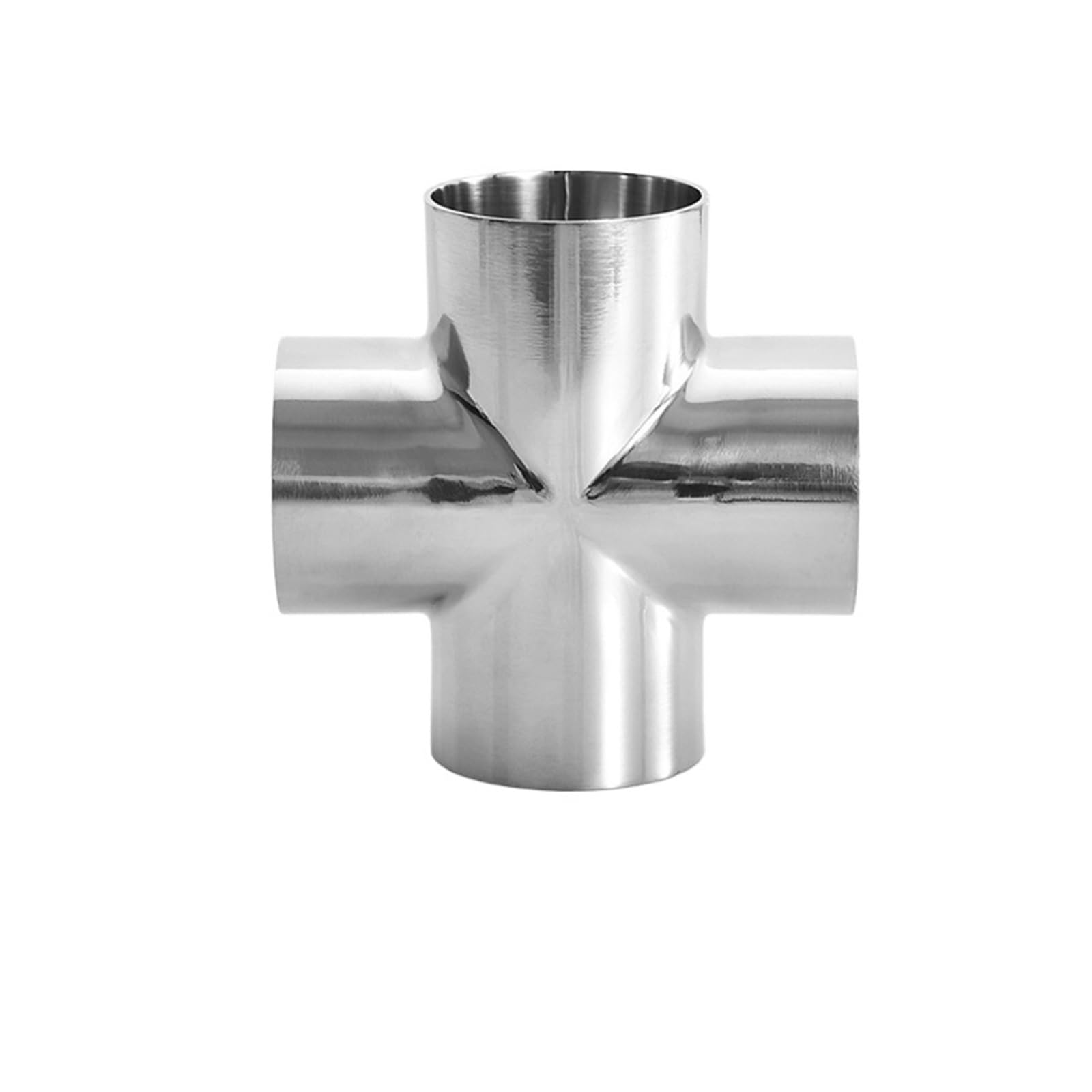 RUAJOGYNVM 304 Stainless Steel Grade Four-Way Welding Equal Diameter Butt Welding Cross Shaped Inner and Outer Mirror Polished(304,45-1.5) RUAJOGYNVM