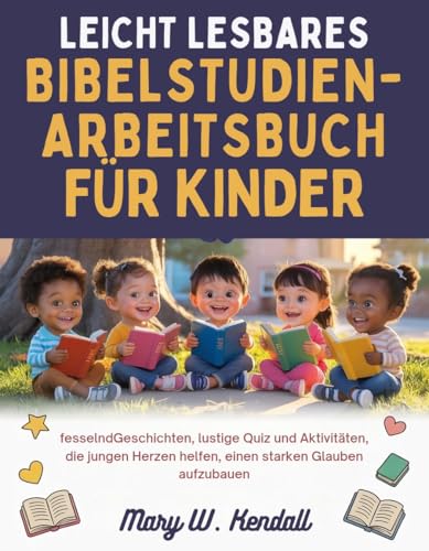 LEICHT LESBARES BIBELSTUDIEN-ARBEITSBUCH FÜR KINDER: fesselndGeschichten, lustige Quiz und Aktivitäten, die jungen Herzen helfen, einen starken Glauben aufzubauen