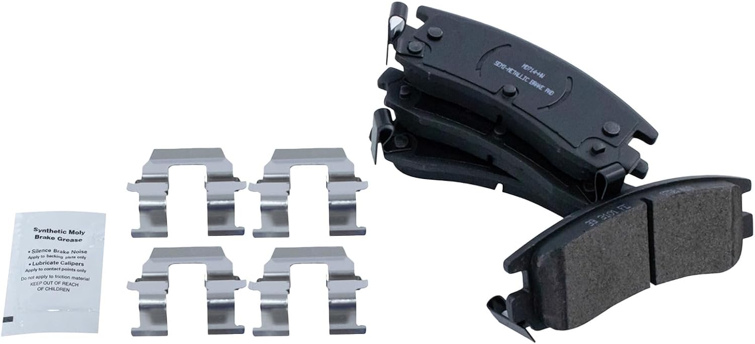 Rear Posi Metallic Brake Pad Set Compatible With Buick Cadillac Chevy Saturn