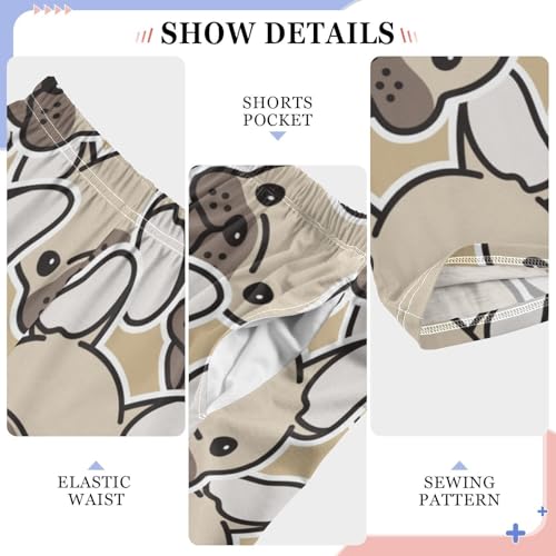 Boys' Pants French Bulldog Dog Long Bottoms Jogger Pants Elastic Waist Trousers with Pockets S-XL4