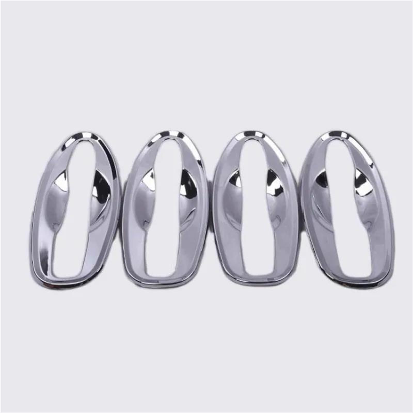 KJHOPY Door Handle Covers 4 Pieces Car Electric Plate Exterior Cover for Nissan X-Trail T32 MK3 14-19 X Trail XTrail Exterior Door Handle(Silver3)