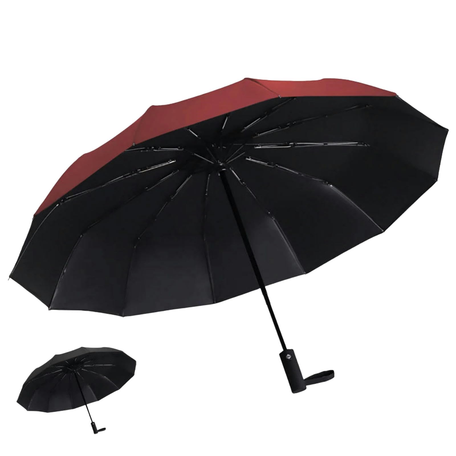 Xynm Men's Red Umbrellas For Rain Luxury 12-Bone Automatic Folding Umbrella Windproof Large Business Travel And Wo Sun Parasol Gift
