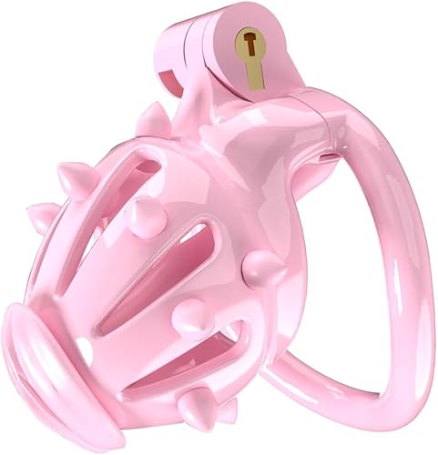 Jaula de protección de jaula de entrenamiento fija masculina (curva) con picos de silicona rosa para seguridad (US-A134) (E5P)