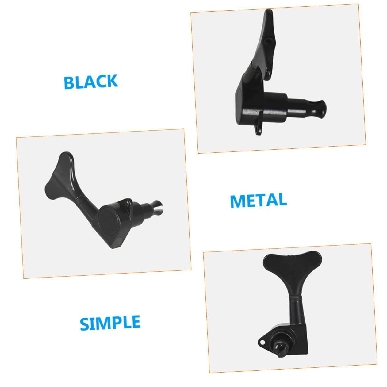 GALPADA 1 Set Electric Bass Guitar Tuning Pegs Durable Ukulele Replacement Keys Sealed String Knobs for Precise Tuning Simple Design