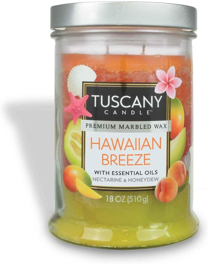 Tuscany Candle Hawaiian Breeze Long-Lasting Scented Jar Candle, 18 oz
