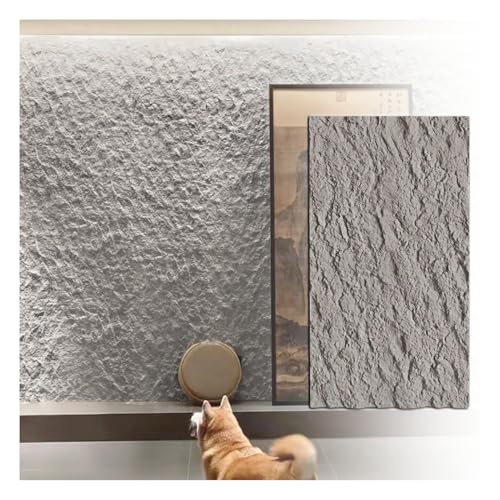 Paneles de pared de piedra sintética 3D, textura de cemento sintético, impermeable y ligero, revestimiento de pared para decoración de interiores, ideal para sala de estar y oficina