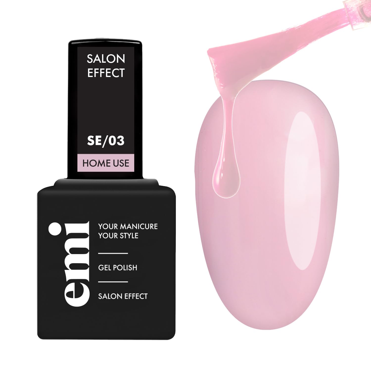 Sponsored Ad – EMI Salon Effect Petal Pink HEMA free gel polish long-lasting color home use UV/LED/CCFL lamp 9 ml