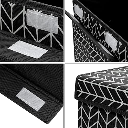 Image of Mayniu Large Toy Box Chest with Lid, Kids Toy Storage Organizer Bins Basket for Living Room, Nursery, Closet, Bedroom, Playroom 25 inchx13 inch x16 inch (Black)