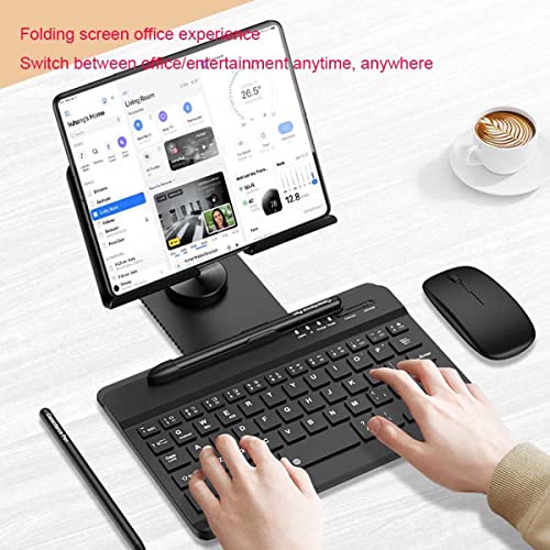 para Samsung Galaxy Z Fold 4 Estande Kit,Suporte portátil ajustável + Teclado do telefone + Mouse Bl