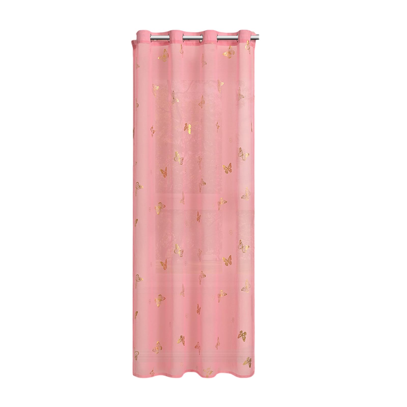 PURPLELILY Sheer Curtains Butterfly Embroidered for Living Room Bedroom Voile Window Drapes Bedroom Window White Butterfly Sheer Curtains