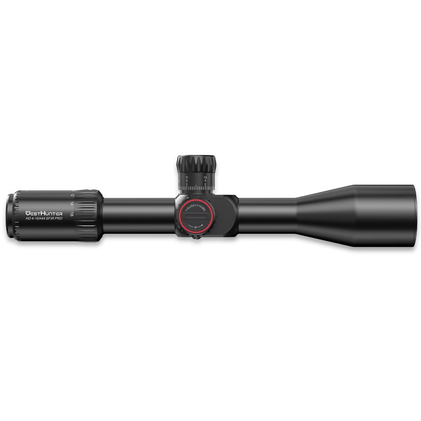 WestHunter Optics HD SFIR PRO Series Zero Stop Lunette de visée tactique 1/10 MIL 4-16 x 44/6-24 x 50 mm