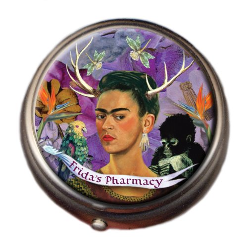 Frida's Pharmacy Frida Kahlo Pill Box - Compact 1 Or 2 Compartment Medicine Case #TOP1