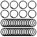 Semrien 50 Pcs 1 Inch Binder Rings, Loose Leaf Binder Book Rings Black Paper Rings, Metal Index Card Rings Binder Clip Rings for Flash Cards, Key Rings, Index Cards (25mm)