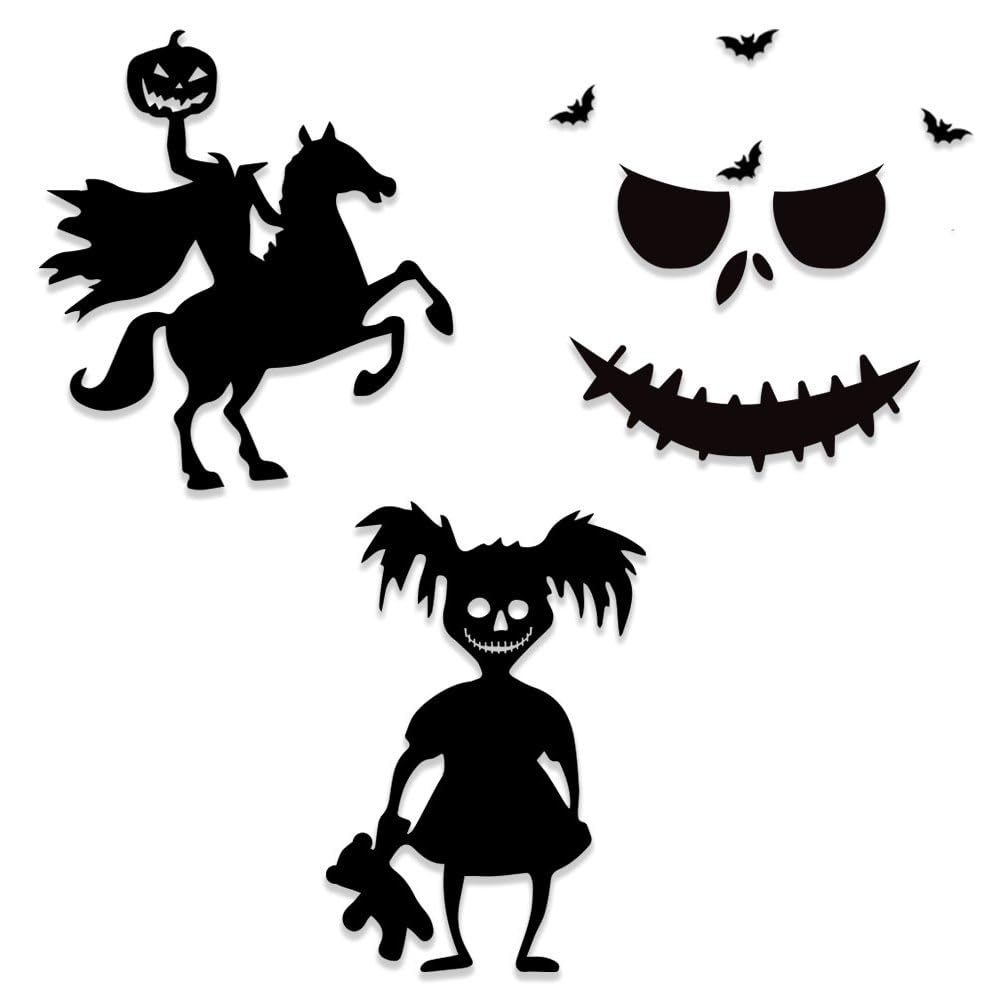 Halloweenowe naklejki na drzwi straszne naklejki z czaszką śmieszne naklejki na okna do nawiedzonych domów imprezy halloweenowe dekoracje ścienne