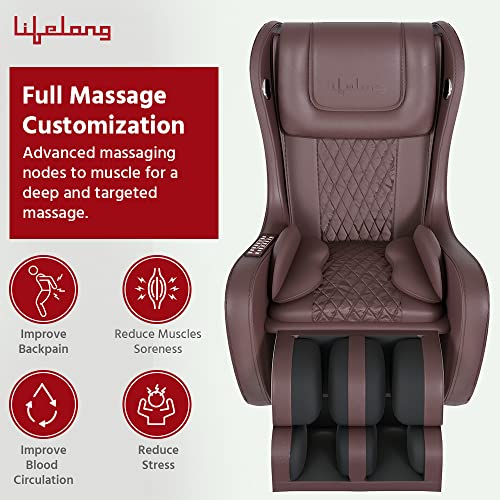Image of Lifelong LLM558 Full Body Massage Chair with Recliner and powerful 3D Back, Leg and Foot Rollers for Massage for Home| Massage chair for Full Body Relaxation at Home (1 Year Warranty), Brown