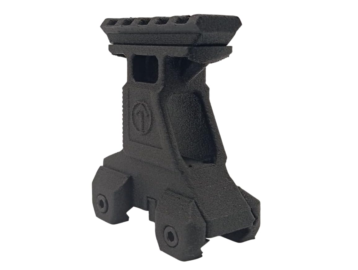 Viking Monture Elevatrice Riser Mount avec Rail Picatinny Red Dot - Type Kit Lerna Mount Airsoft Montage Picatinny - Polyamide avec Fibre de Carbone - Augmente la Hauteur de Vision pour CQB, IPSC