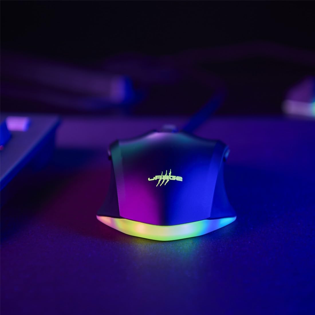 uRage Souris de Jeu « Reaper 800 8K » (Souris Filaire, capteur Pixart, 8 000 Hz, taux de Polling 8000 Hz, 11 Touches programmables, commutateurs TTC Golden 80 Millions de clics, câble Amovible, RVB