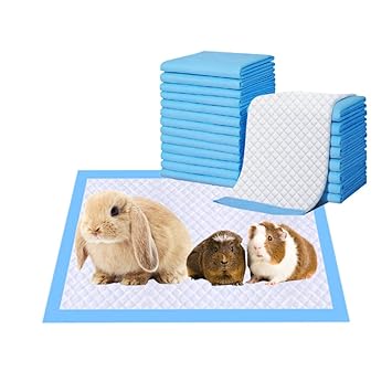 Guinea Pig Super Absorbent Pee Pads, Rabbit Disposable Cage Liner Diapers in Bulk, Small Animals Litter Box Potty Training Mats for Hedgehog, Cat, Rats, Hamster, Birds, Parrot, Bunny (100PCS)