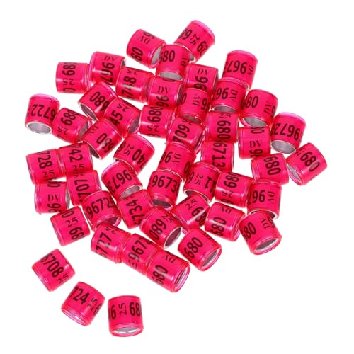 POPETPOP 50pcs Pigeon Foot Ring Bird Leg Band Plastic Aluminum Chicken Identification Racing Pigeon Ring