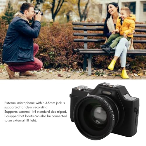 Câmera Digital 4K HD para Fotografia Com Foco Automático, Câmera de Vlogging Com Tela de 58 MP e 2,8