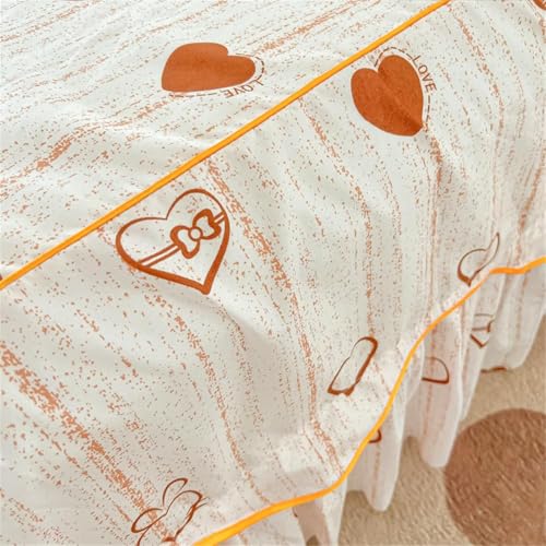 Drap-housse avec jupe de lit en microfibre douce et finitions haut de gamme
