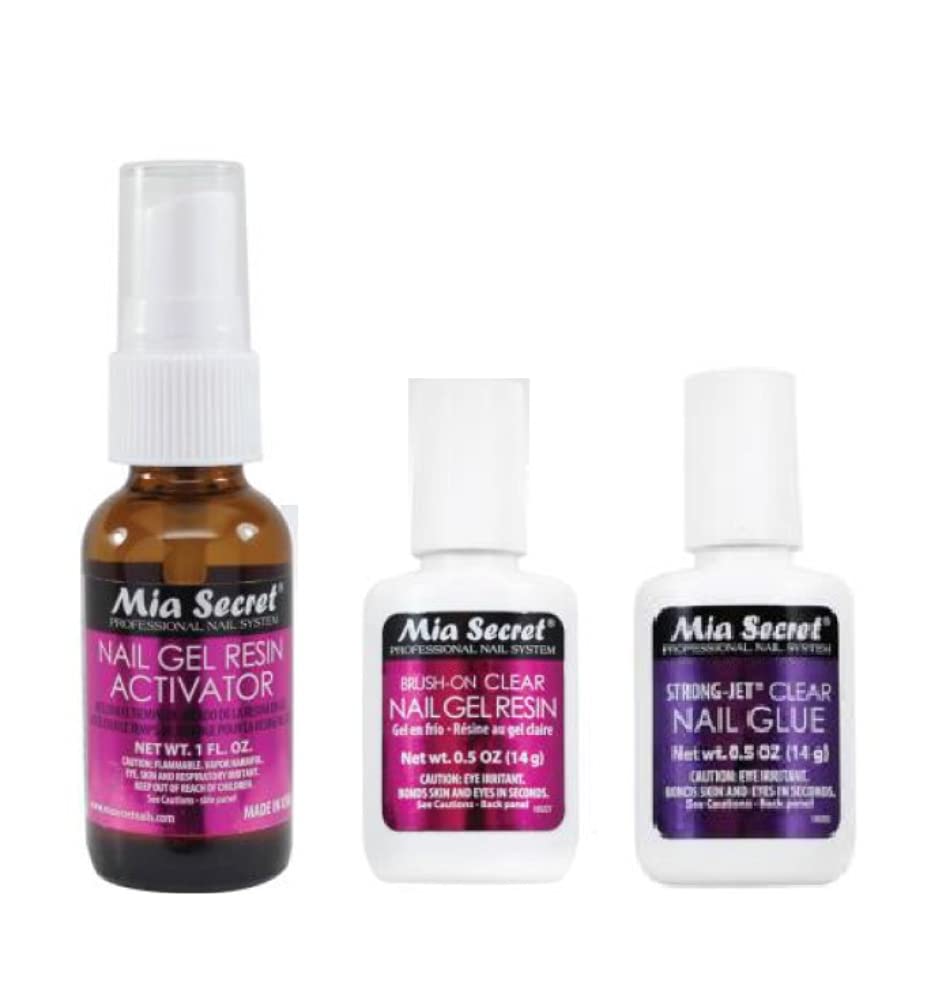 Mia Secret Gel Resin Activator 1 oz + Brushon Nail resin