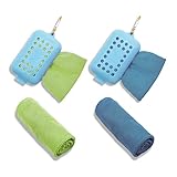 2 Pack -Kühltuch für Hals, Mikrofaselkühltuch, weiches atmungsaktives kaltes Handtuch für Sport/Fitness/Wanderung/Yoga/Golf/Reisen, kreative Produkte Cool Touch Ice Tuch in 30x100 cm/12 ”x40” (style3)