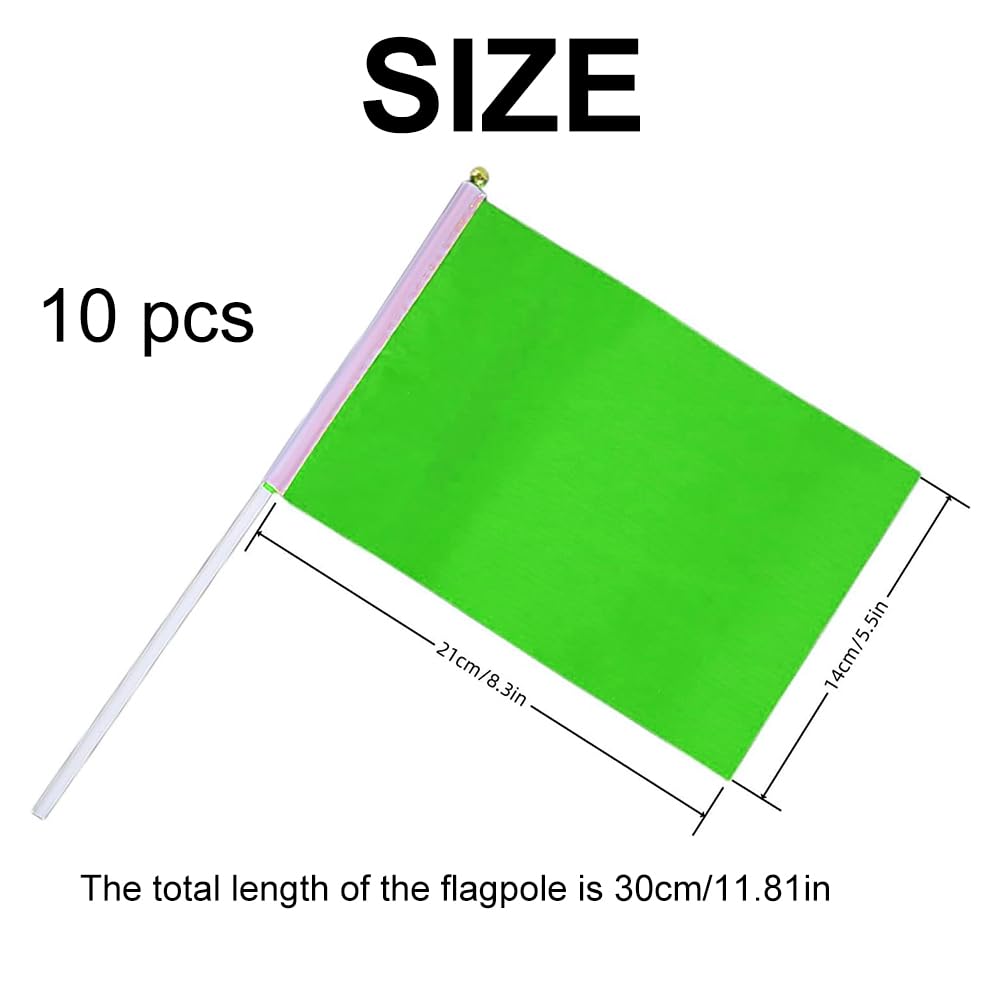 10 Stück Handgehaltene Mini-Flaggen Rot – 14x21 Cm, Perfekt Für Sportevents & Feiern