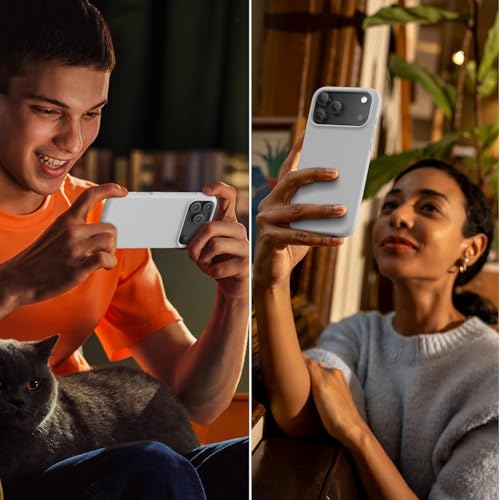 Image of Back Cover Compatible with iPhone 17 Pro Max Case Liquid Silicone Full Protection Shock Proof Back Cover for iPhone 17 Pro Max (White)