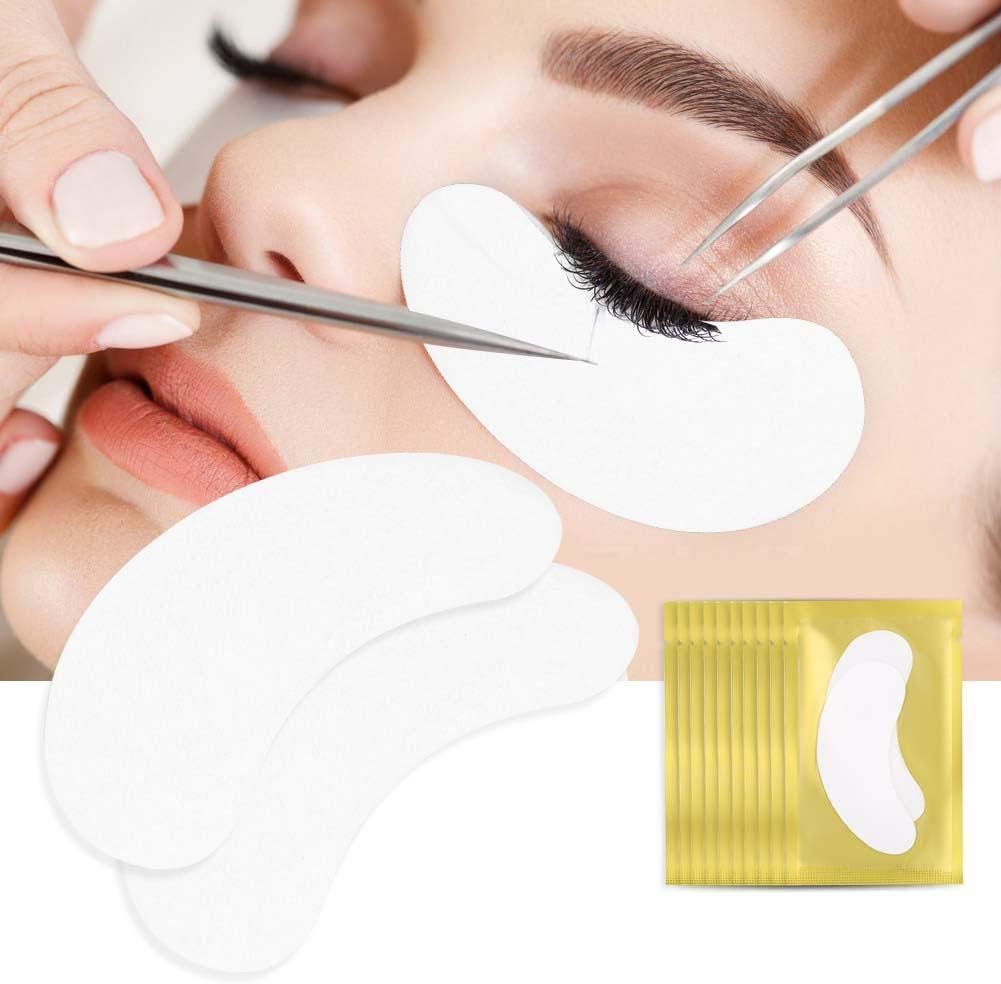 Eyelash Extension Patches - Hydrogel Pad for Eyelash Extension Gel Patches Collagen Eye Mask Extensions Eyelashes Beauty(50Pairs / Set-Gold)
