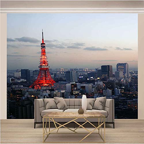 Papier peint paysage Tour Eiffel 3D mural moderne déco chambre et salon - 3