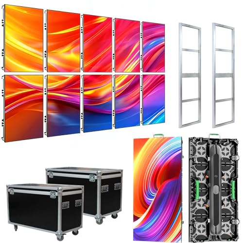 Image of P3.91 Portable LED Display Wall | 3840Hz High Refresh Rate, IP65 Waterproof with Aluminum Cabinet, Mounting Frame & Flight Case | for Stage, Concert, Event (10 Pack)