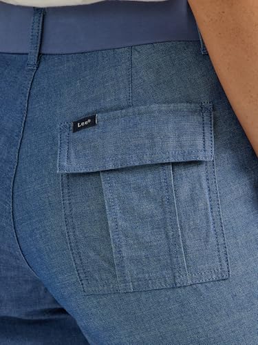 Lee Women's Ultra Lux Comfort with Flex-to-Go Cargo Capri Pant Chambray 6 - image 3