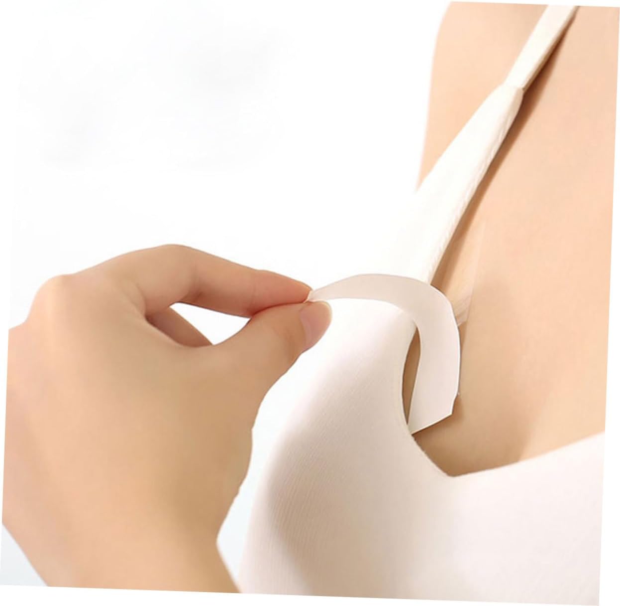 COLLBATH 72PCS Double Sided Anti-slip Body Tape for Strap and Dress Clothing Adhesive Stickers Clear Lightweight Breathable Tape for Plunging Necklines Blouse Gaps Scarves and Belts Secure
