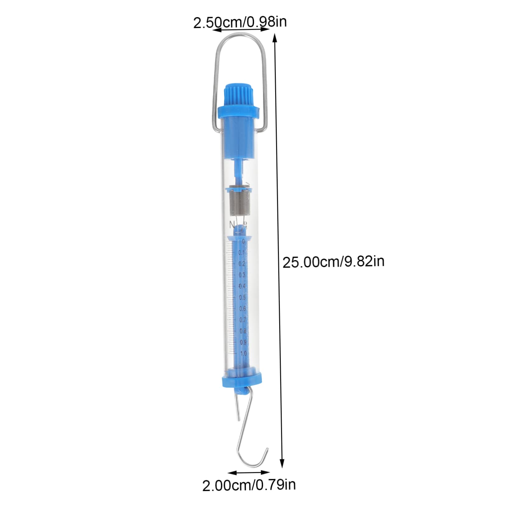 VILLFUL 5pcs Spring Dynamometer Spring Scales Sprung Trigger Pull Weight Gauge Newton Force Spring Scale Trigger Pull Scale Spring Scale for Experiment Dual Scale Spring Scale Plastic Blue