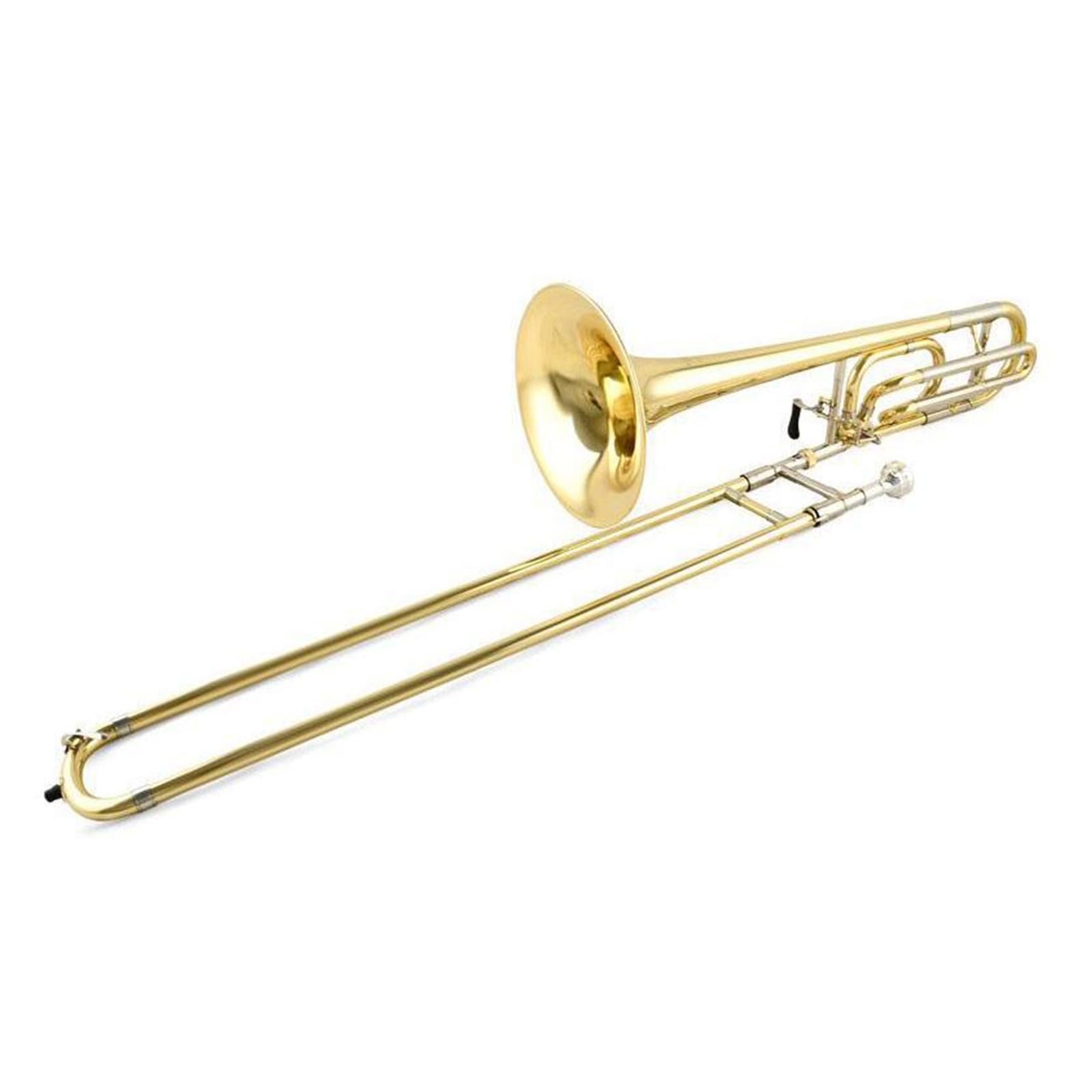 Puzon Tenor B dur instrument puzonowy lakierowany na złoto niklowany