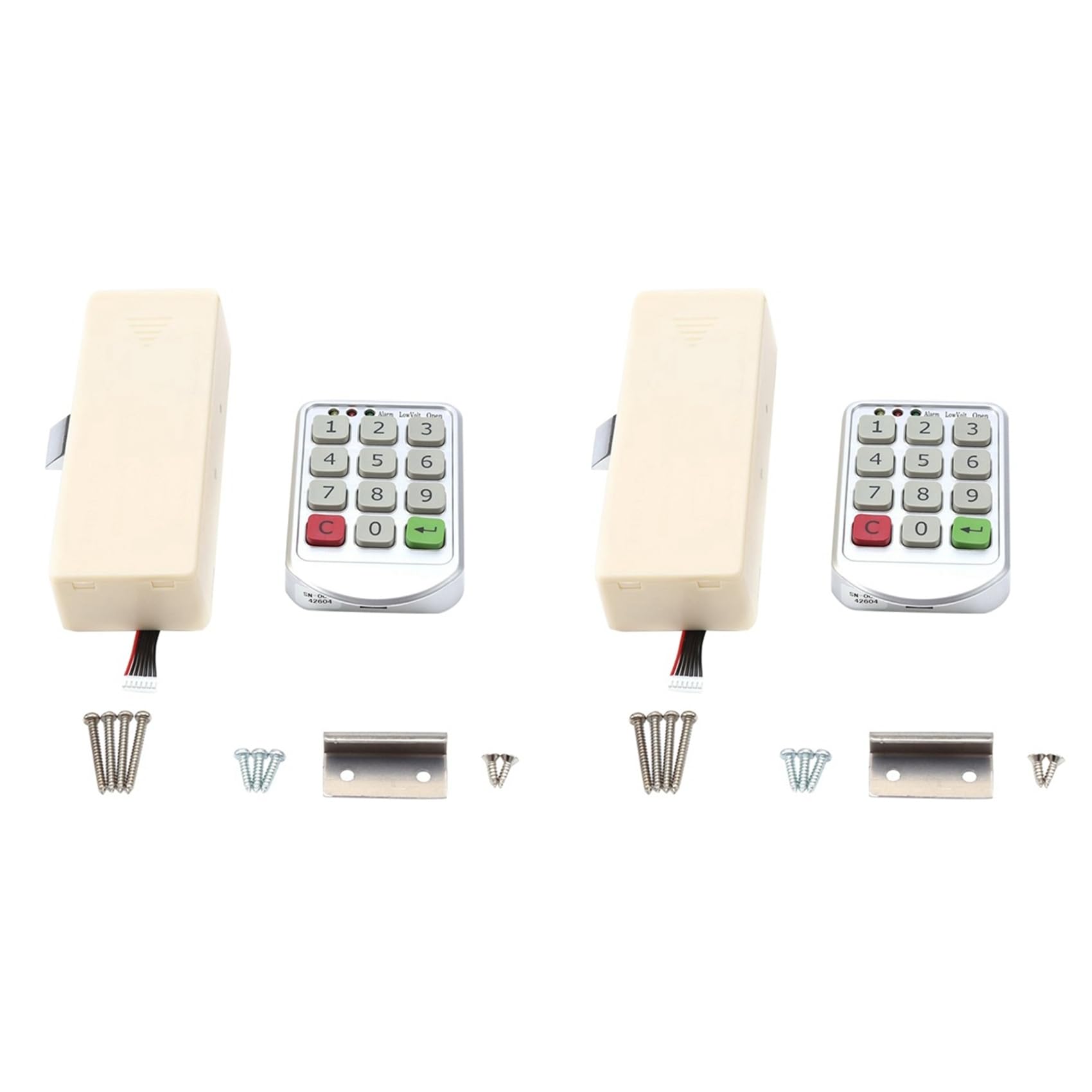 Jnchdghwa As Shown 2X Cabinet Door Locks Coded Lock Intelligent Digital Electronic Password Keypad Number Cabinet Door Locks Password Lock