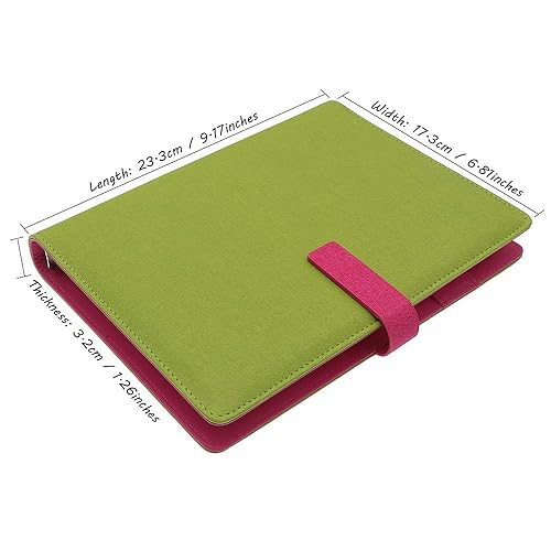 Miniatura 8 de HXRTANGS Cuaderno recargable A5, organizador personal con 80 hojas de papel de relleno forrado, calcomanías de planificador, separadores de temas,