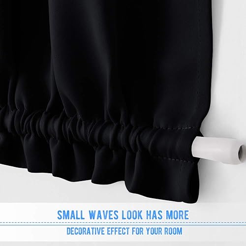 Miniatura 4 de NICETOWN Cortina opaca para puerta francesa, con aislamiento térmico, para media ventana, patio, corredera, cortina de puerta de Halloween para