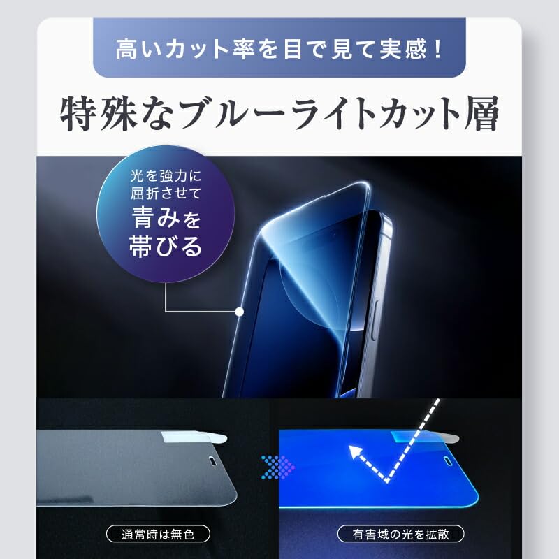 Amazon | 【99%ブルーライトカット】 iPhone13 用 ガラスフィルム 