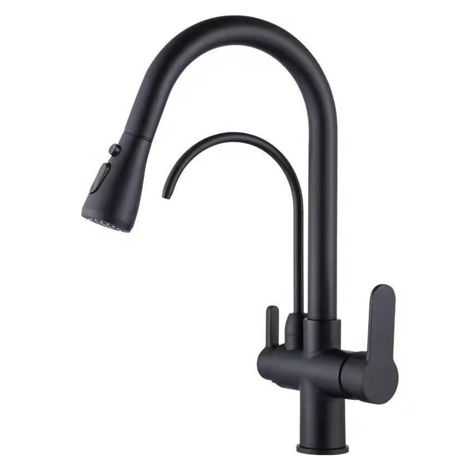 Robinet d'évier de cuisine extractible mitigeur eau chaude froide pure