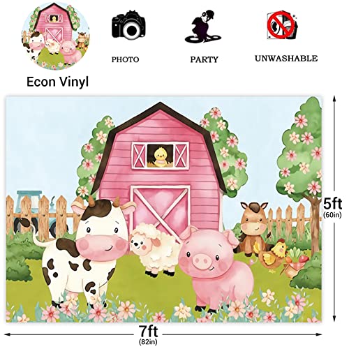Fondo Fotográfico Animales de Granja 10x8ft Rosa miniatura 3