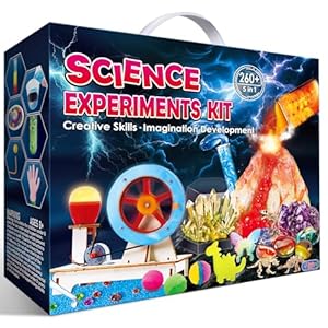 UNGLINGA 260+ Experiments Science Kits for Kids, STEM Projects, Chemistry Set, Christmas Birthday Toys Gifts Idea for Boys Girls, Dig Volcano Gemstones, Educational Scientific Tools Scientist Set