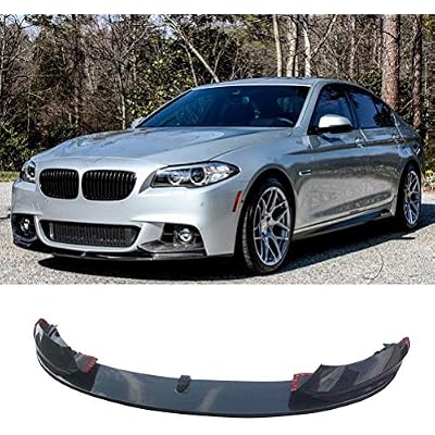 NINTE Front Lip for BMW F10 5 Series M Sport Bumper 2011-2016 ABS Carbon Fiber Style Front Bumper Spoiler Splitter